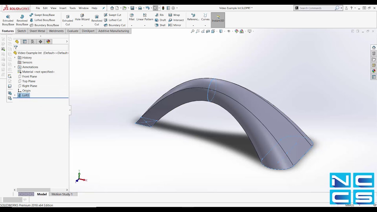 SOLIDWORKS Loft Feature | NC Tools 3D CNC Solutions